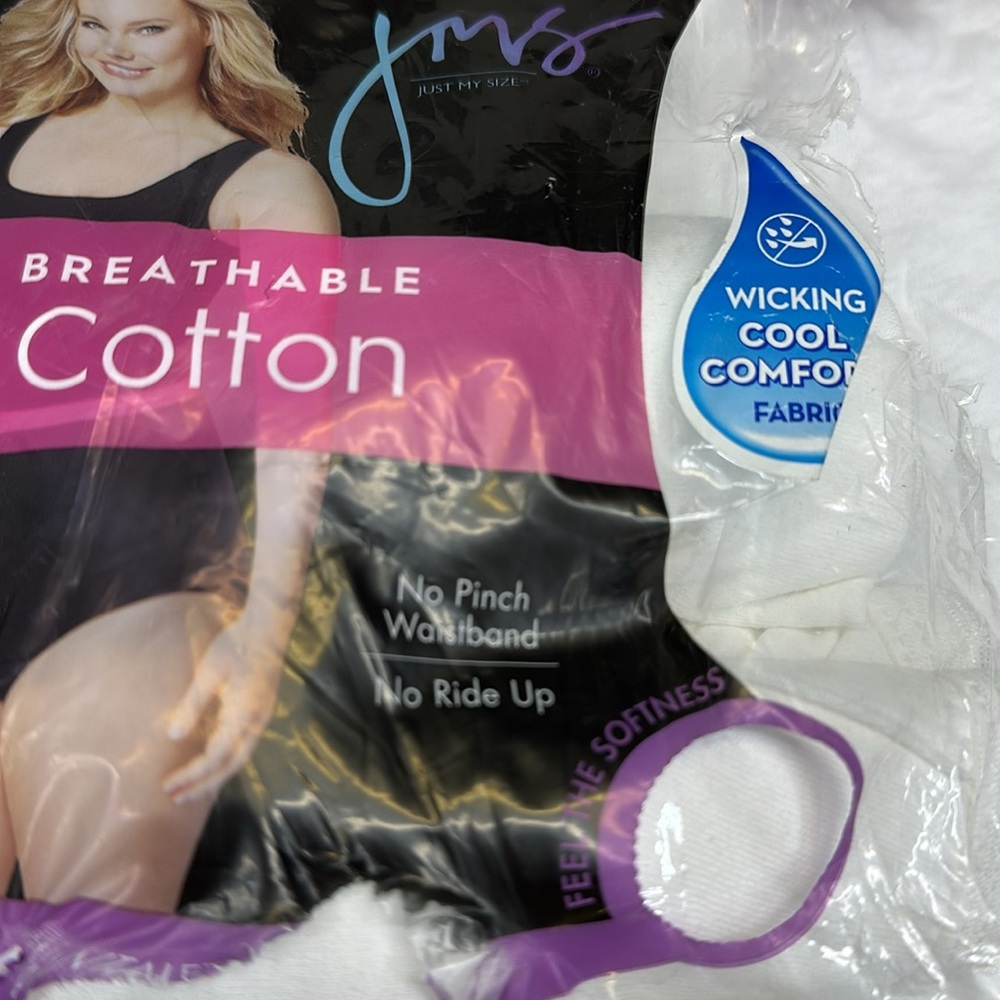 4 Pair JMS Just My Size Style White Breathable Cool Comfort Cotton Briefs Sz 13 - Picture 2 of 6